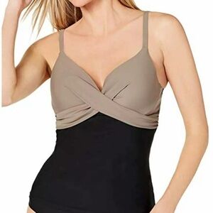 ISLAND Escape Black/Sand Gemini Colorblock Tankini